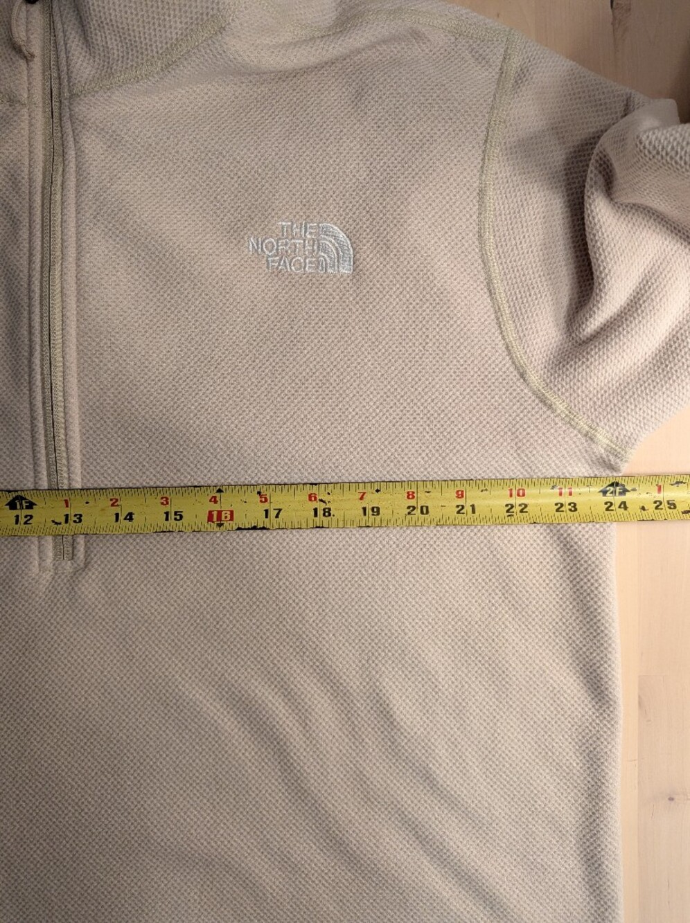 The North Face Men's Textured Pine Grove 1/2 Zip Fleece Pullover Gravel Heather - Picture 6 of 8